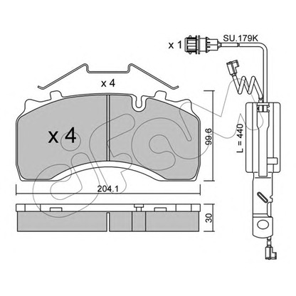 Foto Bremsbelagsatz, Scheibenbremse CIFAM 8225901K