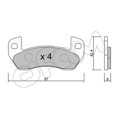 Photo Brake Pad Set, disc brake CIFAM 8229250