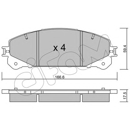 Photo Brake Pad Set, disc brake CIFAM 8229380