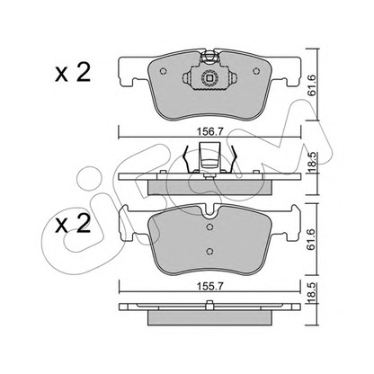 Photo Brake Pad Set, disc brake CIFAM 8229600