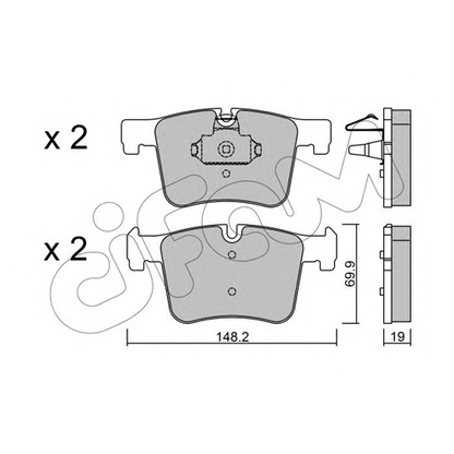 Photo Brake Pad Set, disc brake CIFAM 8229610