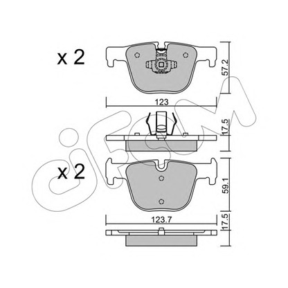 Photo Brake Pad Set, disc brake CIFAM 8229630