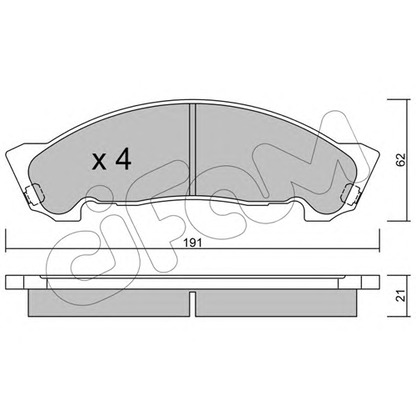 Photo Brake Pad Set, disc brake CIFAM 8229720