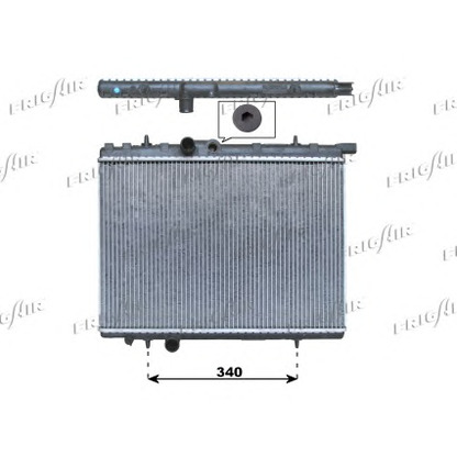 Foto Radiador, refrigeración del motor FRIGAIR 01083036