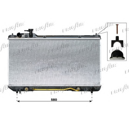 Photo Radiator, engine cooling FRIGAIR 01153105