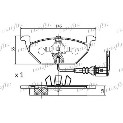 Photo Brake Pad Set, disc brake FRIGAIR PD10501