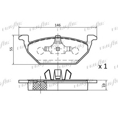 Photo Brake Pad Set, disc brake FRIGAIR PD10501