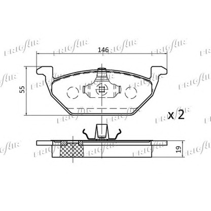 Photo Brake Pad Set, disc brake FRIGAIR PD10501