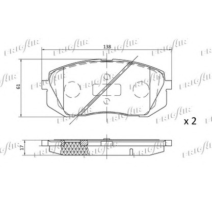 Photo Brake Pad Set, disc brake FRIGAIR PD33501