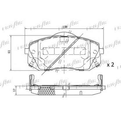 Foto Kit pastiglie freno, Freno a disco FRIGAIR PD33501