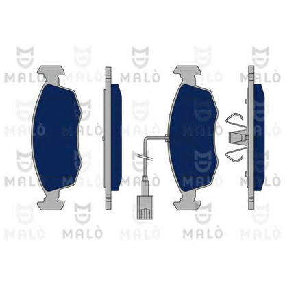 Photo Brake Pad Set, disc brake MALÒ 1050158