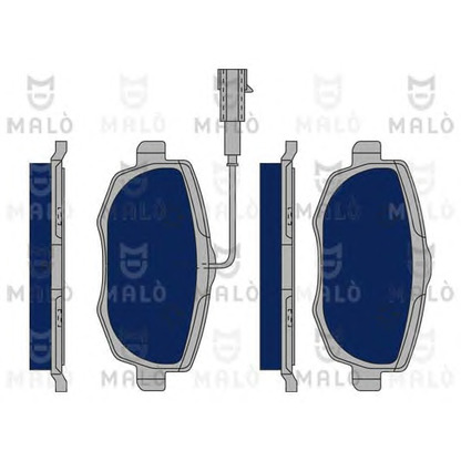 Photo Brake Pad Set, disc brake MALÒ 1050401