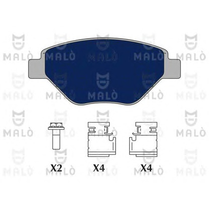 Photo Brake Pad Set, disc brake MALÒ 1050677