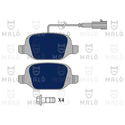 Photo Brake Pad Set, disc brake MALÒ 1050918