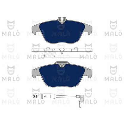 Photo Brake Pad Set, disc brake MALÒ 1050945