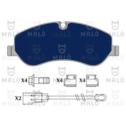 Photo Brake Pad Set, disc brake MALÒ 1051161