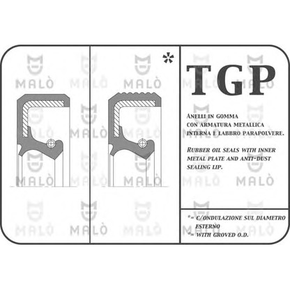 Photo Shaft Seal, crankshaft; Shaft Seal, camshaft MALÒ 1100PTF