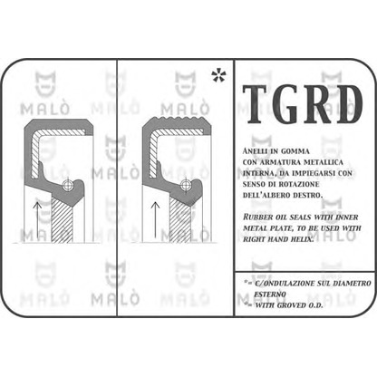 Foto Anillo retén, cigüeñal MALÒ 11528RDSI