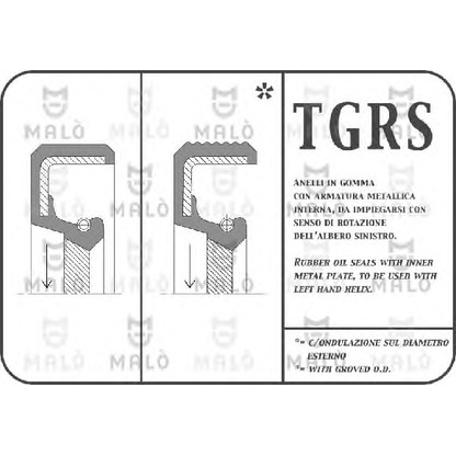 Photo Shaft Seal, camshaft MALÒ 11558RS