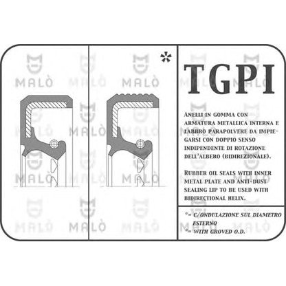 Photo Shaft Seal, manual transmission MALÒ 761PIFL