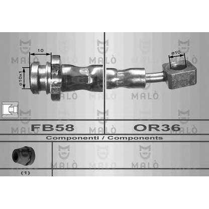 Фото Тормозной шланг MALÒ 80011