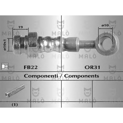 Фото Тормозной шланг MALÒ 80028