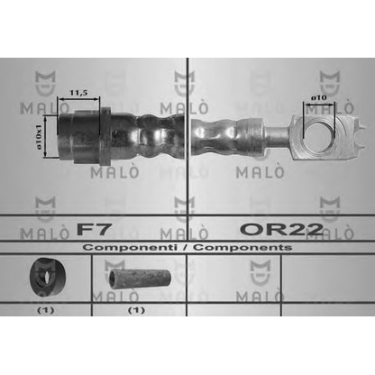 Zdjęcie Przewód hamulcowy elastyczny MALÒ 80166