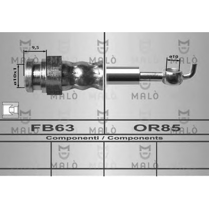 Zdjęcie Przewód hamulcowy elastyczny MALÒ 80222