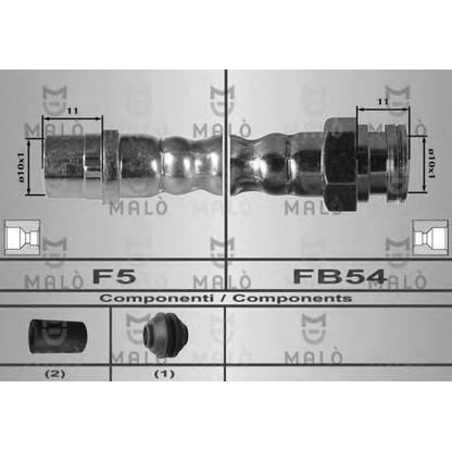 Foto Tubo flexible de frenos MALÒ 80258