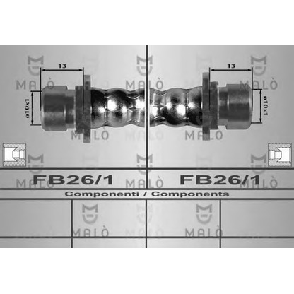 Zdjęcie Przewód hamulcowy elastyczny MALÒ 80283