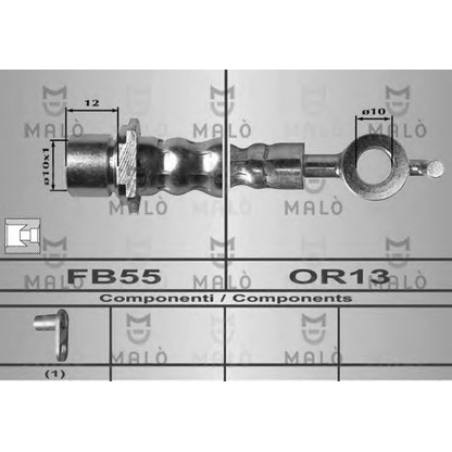 Foto Tubo flexible de frenos MALÒ 80348