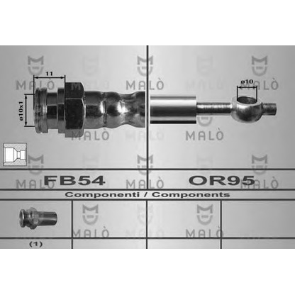 Zdjęcie Przewód hamulcowy elastyczny MALÒ 80501