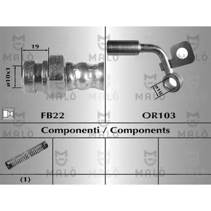 Foto Tubo flexible de frenos MALÒ 80523