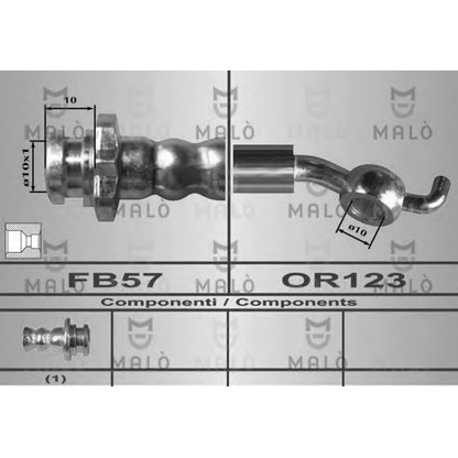 Zdjęcie Przewód hamulcowy elastyczny MALÒ 80574