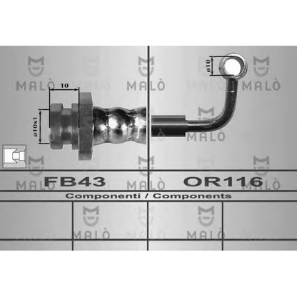 Zdjęcie Przewód hamulcowy elastyczny MALÒ 80579