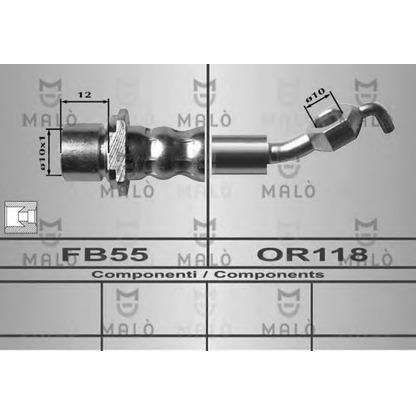 Zdjęcie Przewód hamulcowy elastyczny MALÒ 80610
