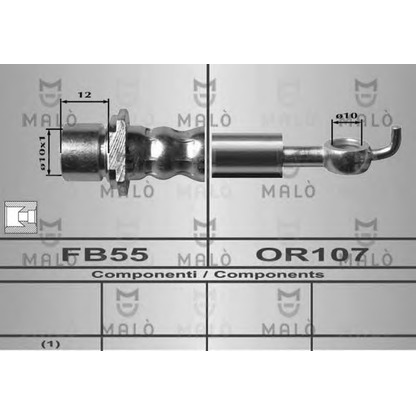 Zdjęcie Przewód hamulcowy elastyczny MALÒ 80618