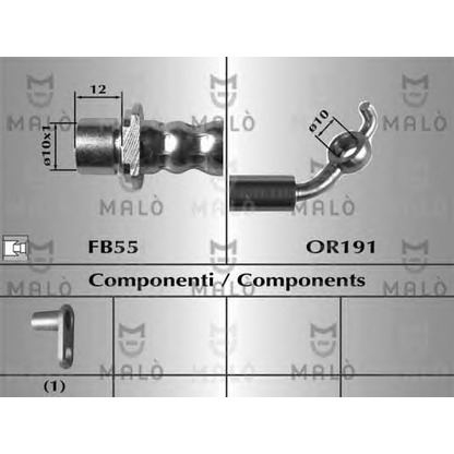 Фото Тормозной шланг MALÒ 80645