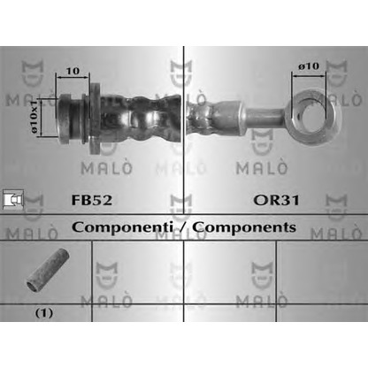 Фото Тормозной шланг MALÒ 80696