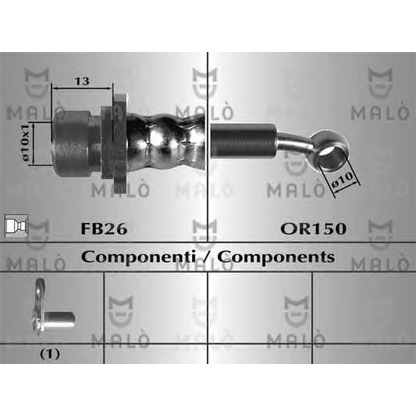 Zdjęcie Przewód hamulcowy elastyczny MALÒ 80763