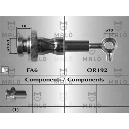 Foto Tubo flexible de frenos MALÒ 80820