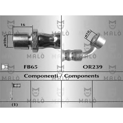 Foto Tubo flexible de frenos MALÒ 80867