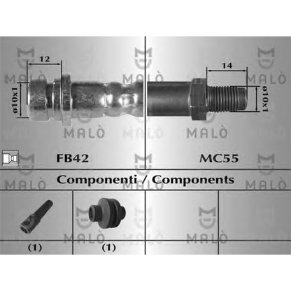Foto Bremsschlauch MALÒ 80898