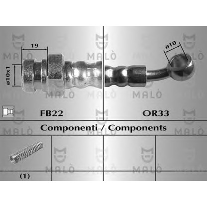 Foto Tubo flexible de frenos MALÒ 80902