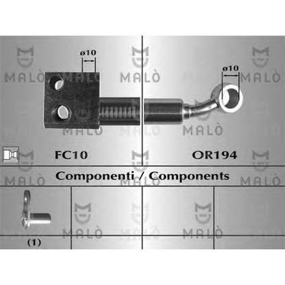 Фото Тормозной шланг MALÒ 80972