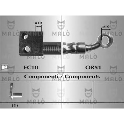 Foto Tubo flexible de frenos MALÒ 80976