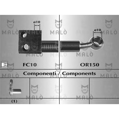 Foto Tubo flexible de frenos MALÒ 80977