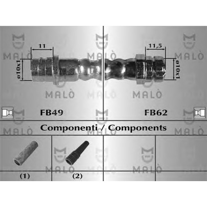 Foto Tubo flexible de frenos MALÒ 81012