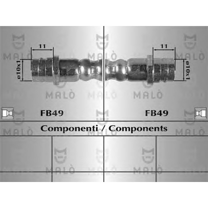 Zdjęcie Przewód hamulcowy elastyczny MALÒ 81013