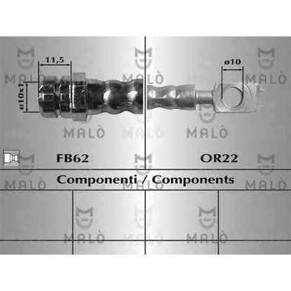 Foto Tubo flexible de frenos MALÒ 81069